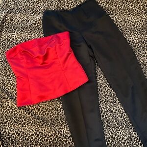 Dana Buchman Satin Bustier & Slacks Separates